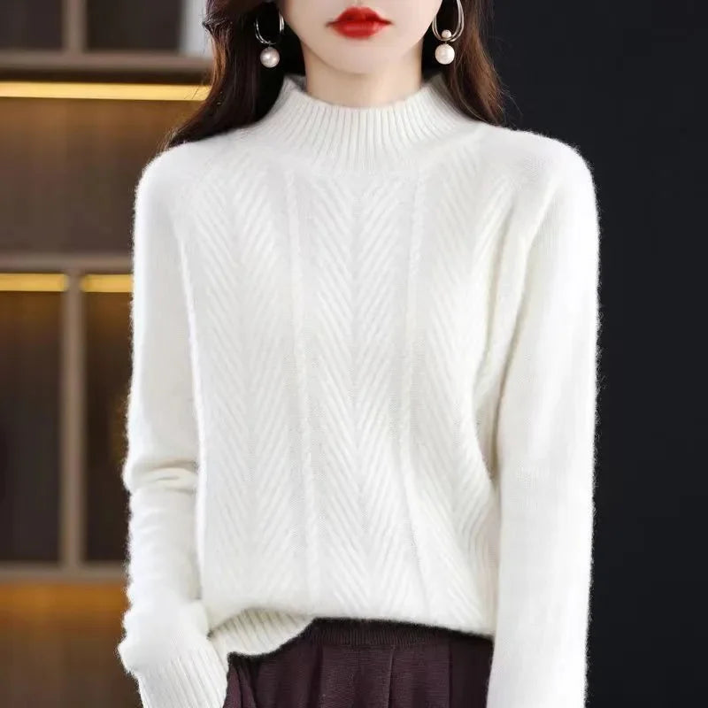 Suzanne | Strukturiertes Kaschmir-Mix Pullover-Design