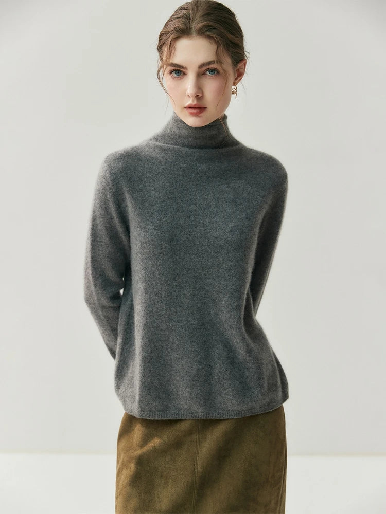 Solène | Kaschmir-Mix Pullover mit Rückenknopfleiste